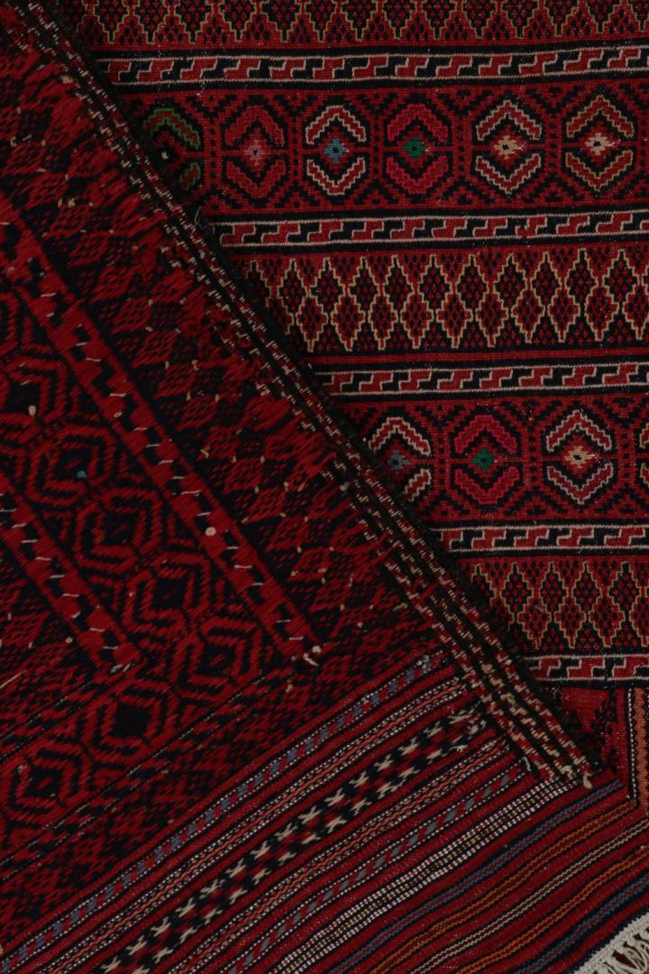 Red Vintage Afghani Baluch Tribal Kilim