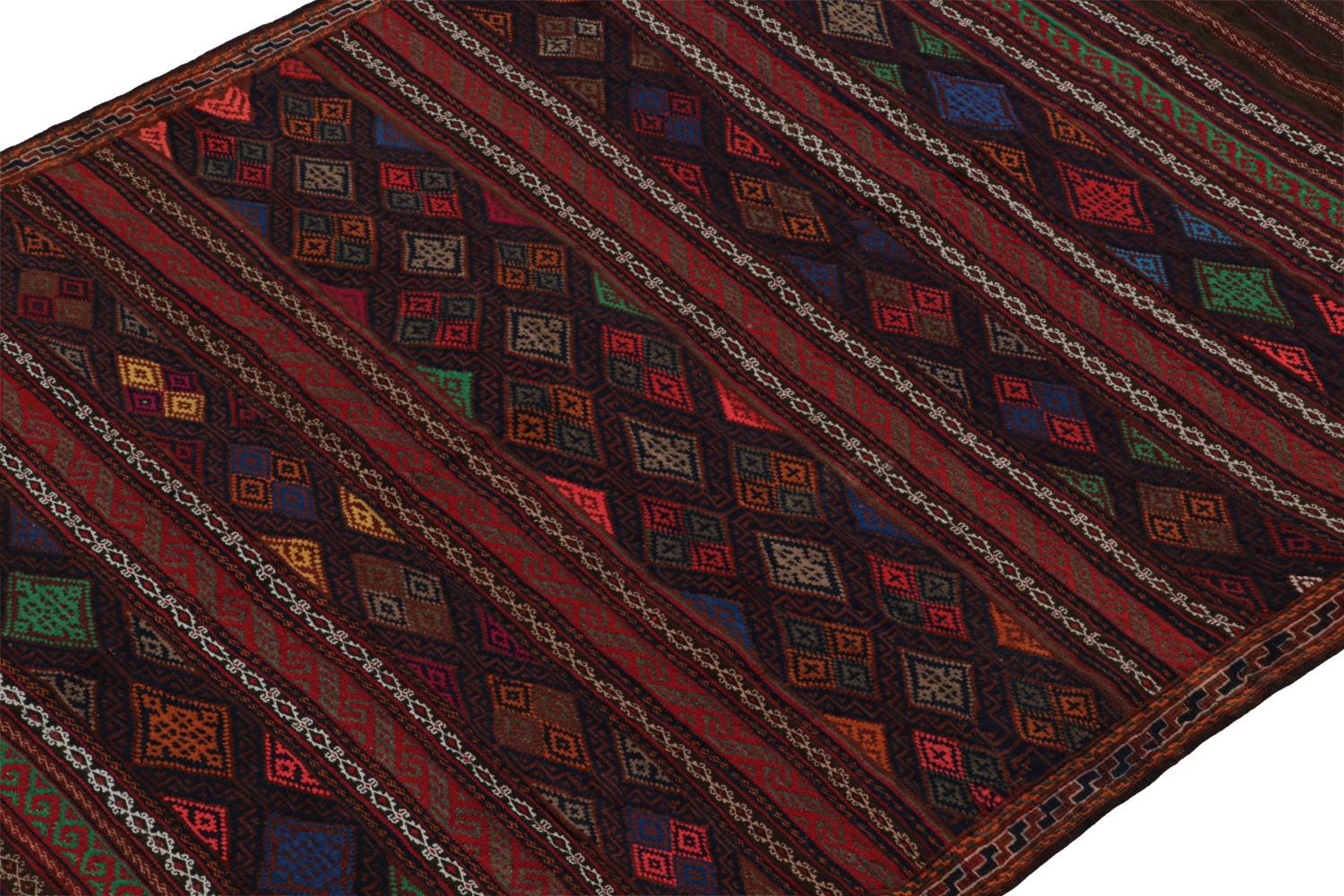 Vintage Baluch Tribal Kilim with Geometric Patterns