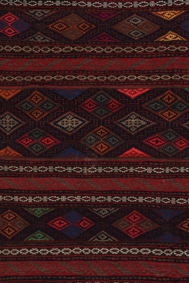 Vintage Baluch Tribal Kilim with Geometric Patterns
