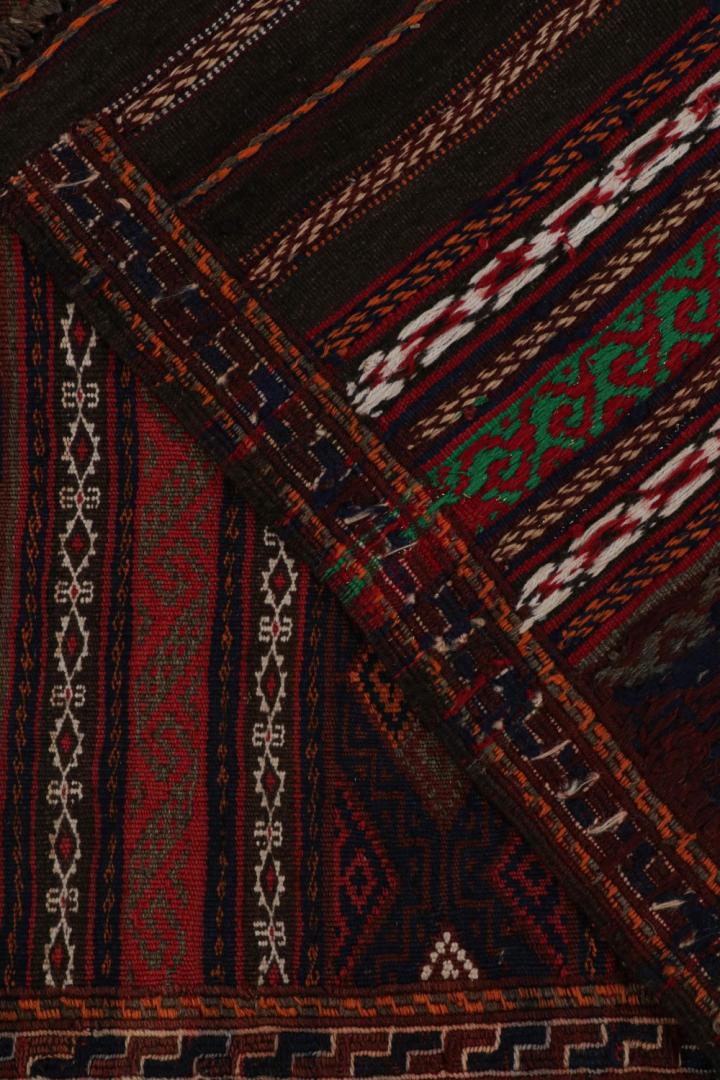 Vintage Baluch Tribal Kilim with Geometric Patterns