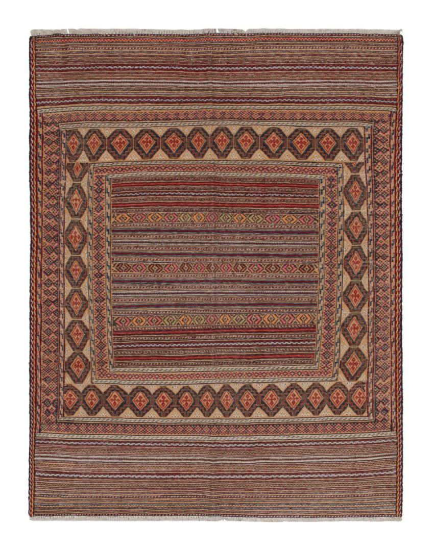 Vintage Baluch Tribal Kilim with Geometric Pattern