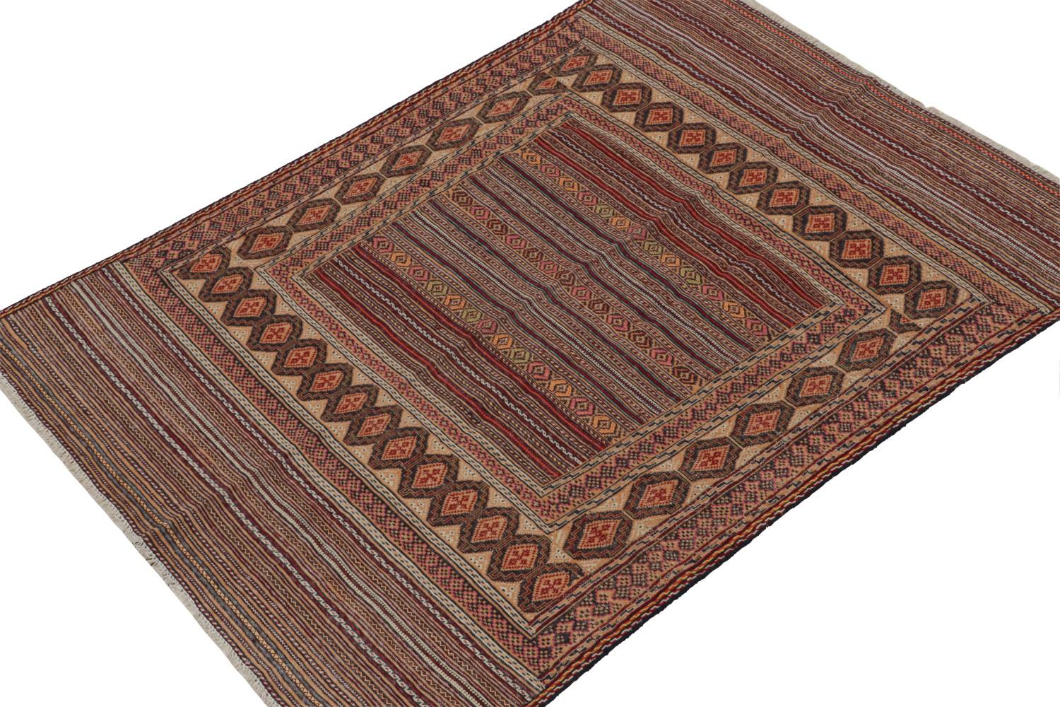 Vintage Baluch Tribal Kilim with Geometric Pattern