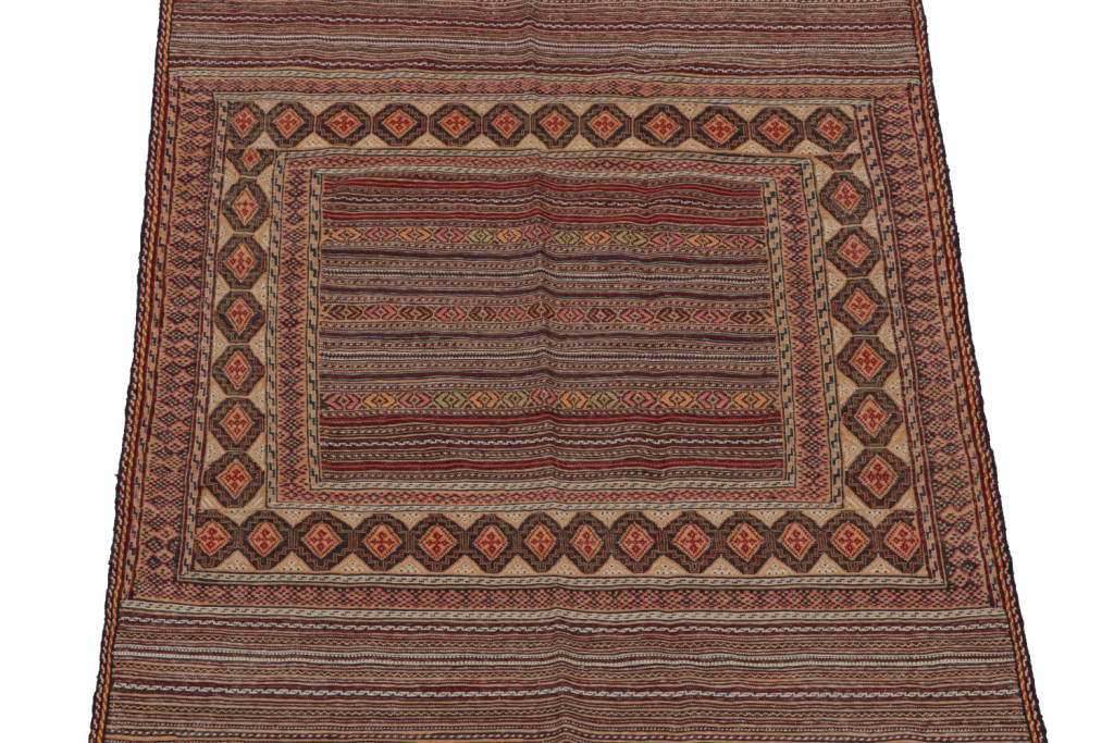 Vintage Baluch Tribal Kilim with Geometric Pattern