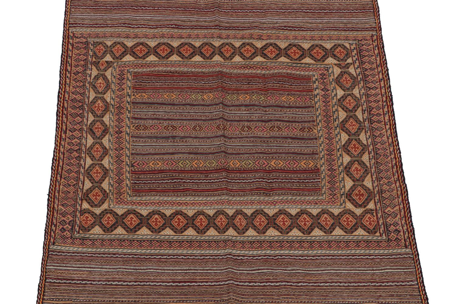 Vintage Baluch Tribal Kilim with Geometric Pattern