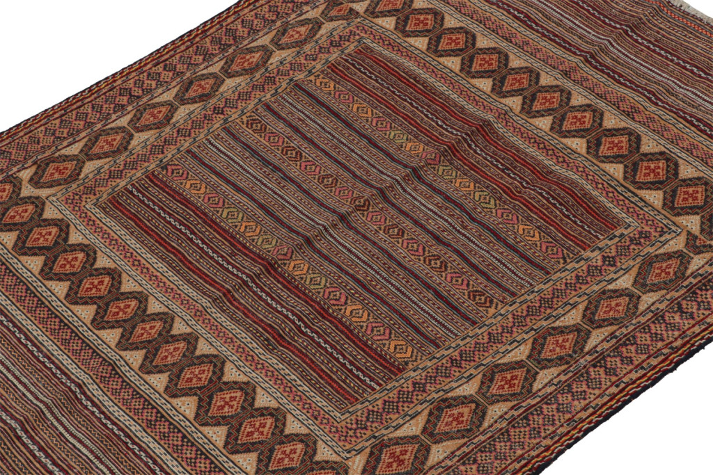 Vintage Baluch Tribal Kilim with Geometric Pattern