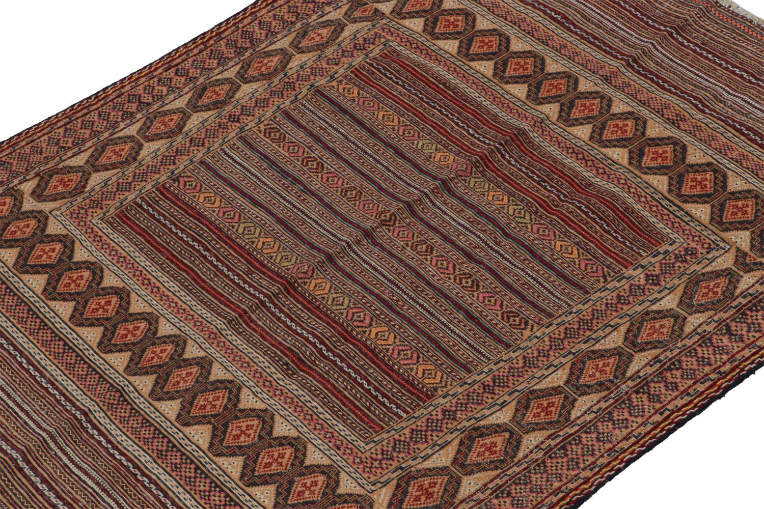 Vintage Baluch Tribal Kilim with Geometric Pattern