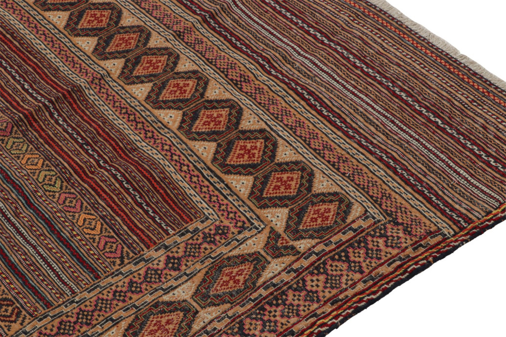 Vintage Baluch Tribal Kilim with Geometric Pattern