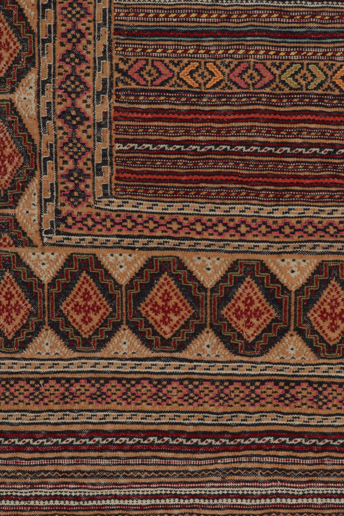 Vintage Baluch Tribal Kilim with Geometric Pattern
