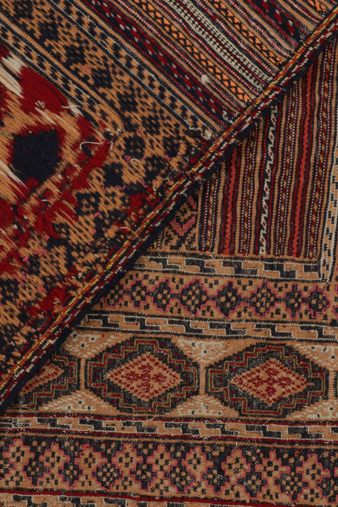 Vintage Baluch Tribal Kilim with Geometric Pattern