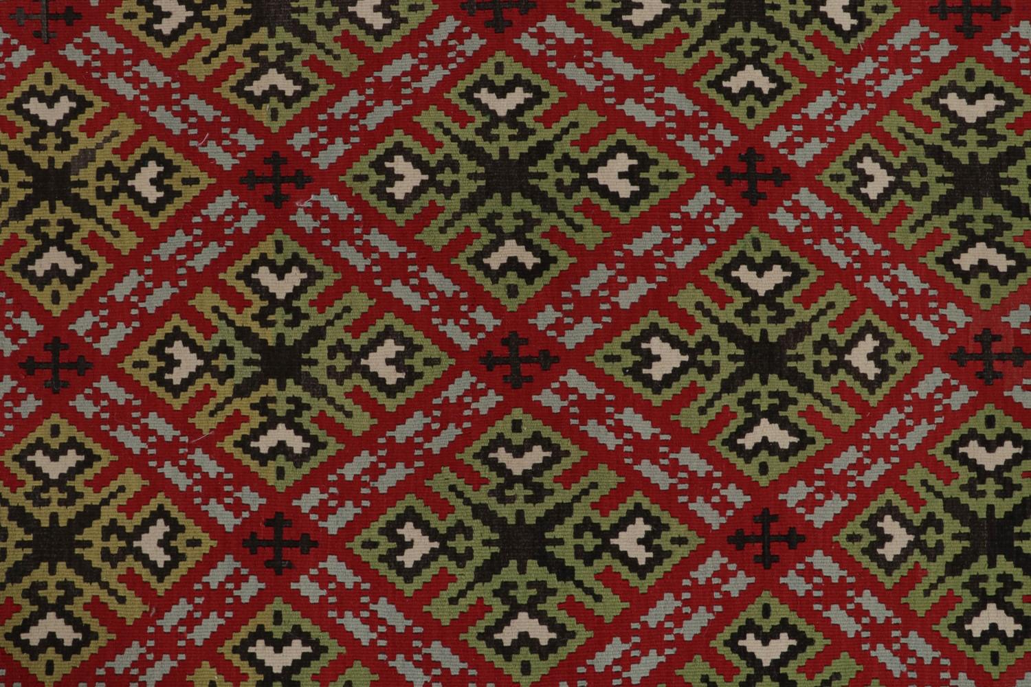 Vintage Balkan Kilim with Geometric Patterns
