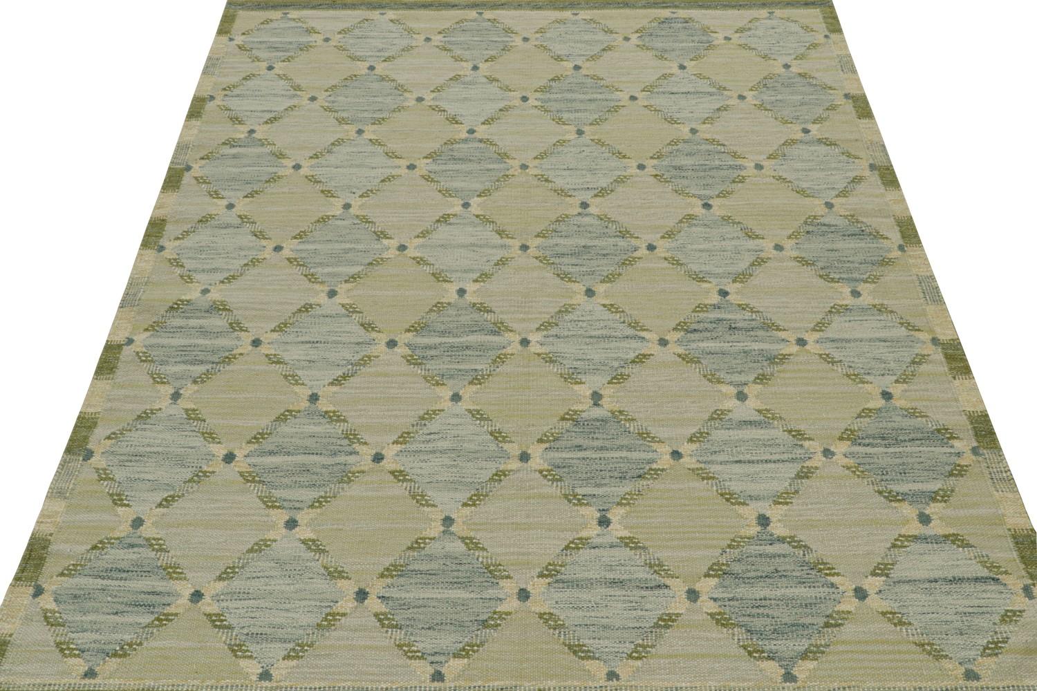Custom Scandinavian Rug Design with Lattice Pattern