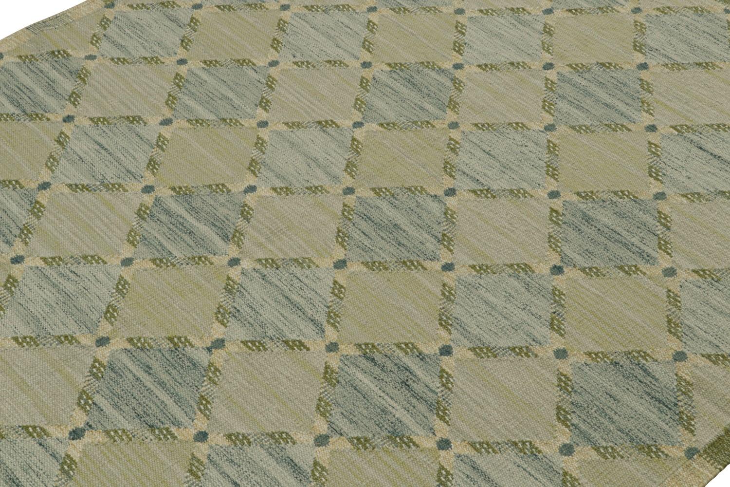 Custom Scandinavian Rug Design with Lattice Pattern