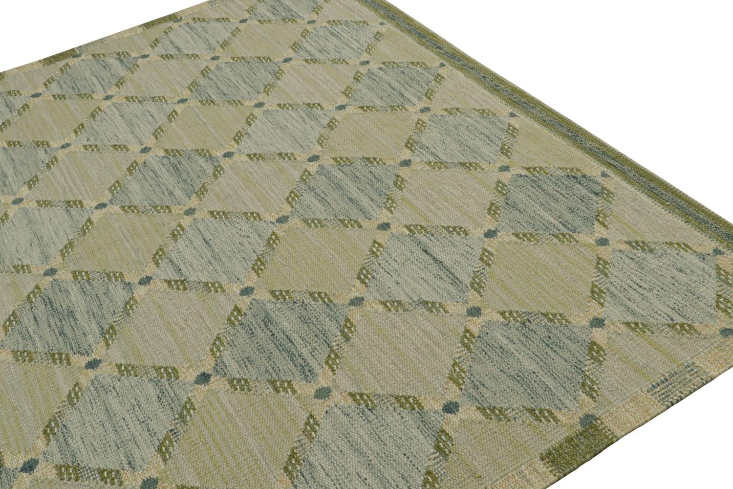 Custom Scandinavian Rug Design with Lattice Pattern