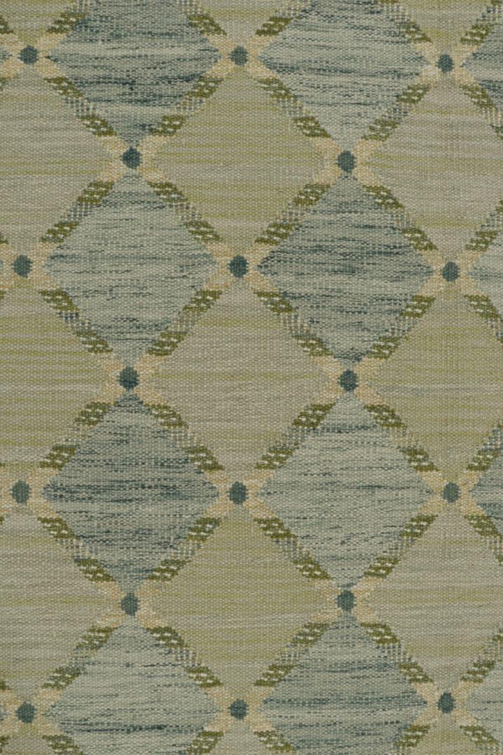 Custom Scandinavian Rug Design with Lattice Pattern