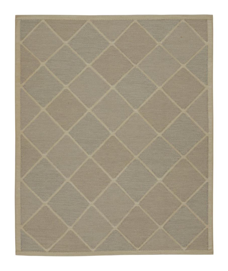 Custom Scandinavian Rug Design in Beige-Brown