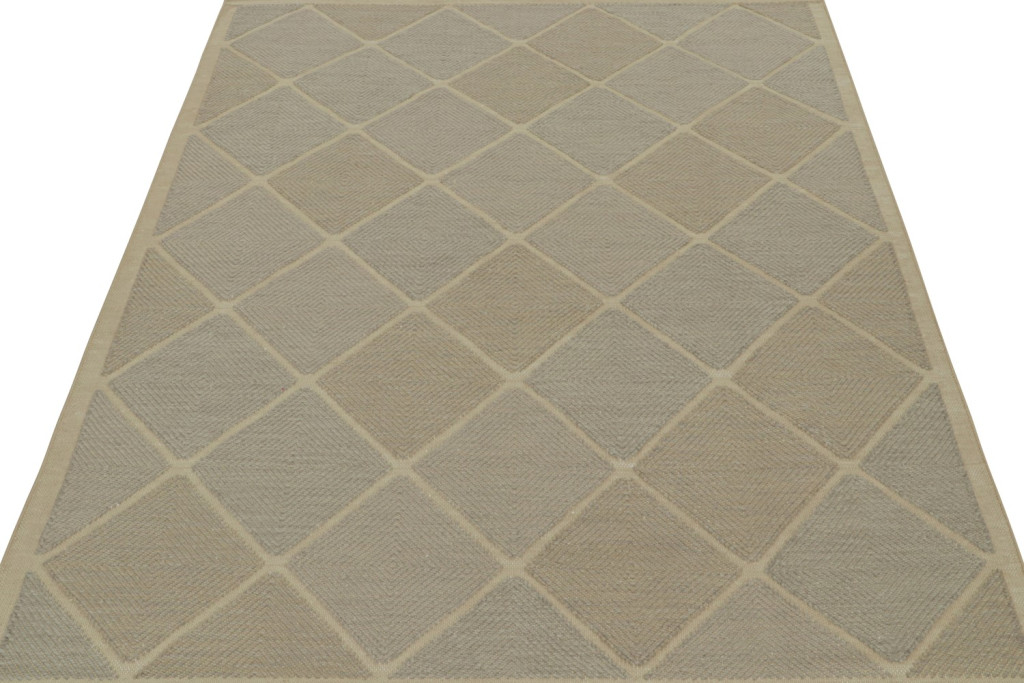 Custom Scandinavian Rug Design in Beige-Brown