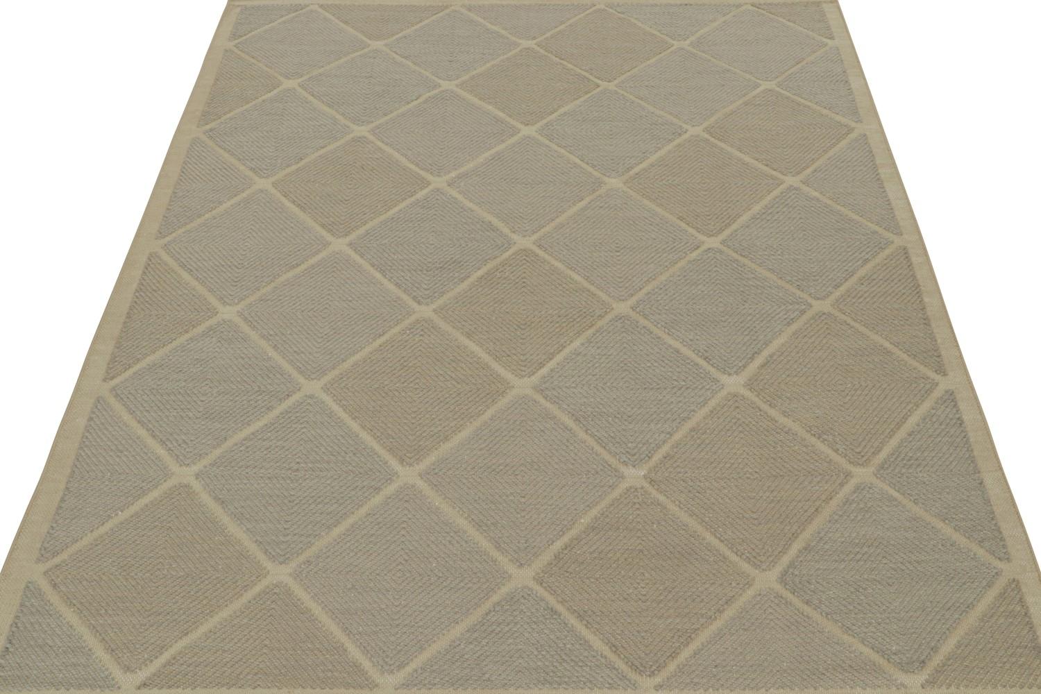 Custom Scandinavian Rug Design in Beige-Brown
