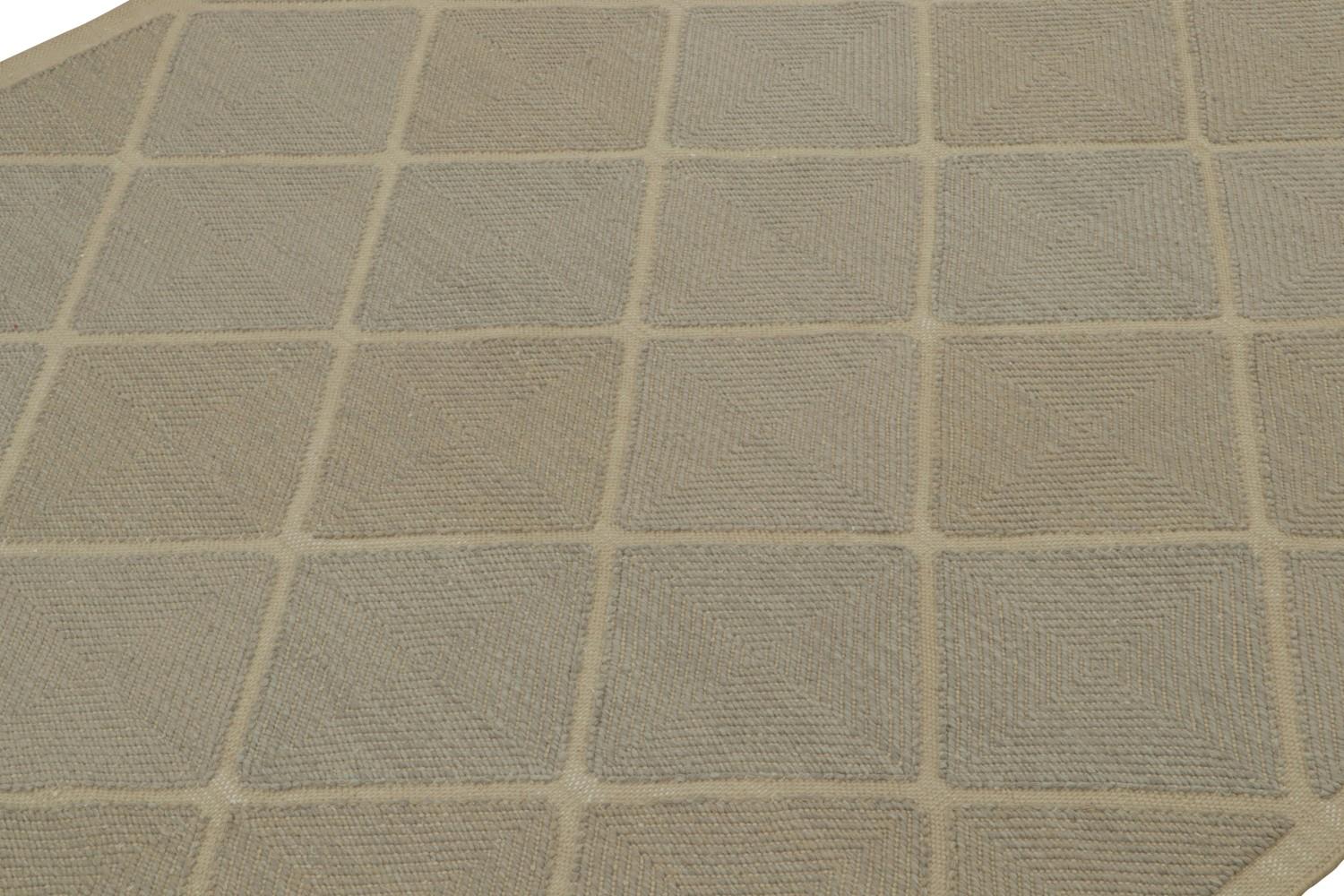 Custom Scandinavian Rug Design in Beige-Brown