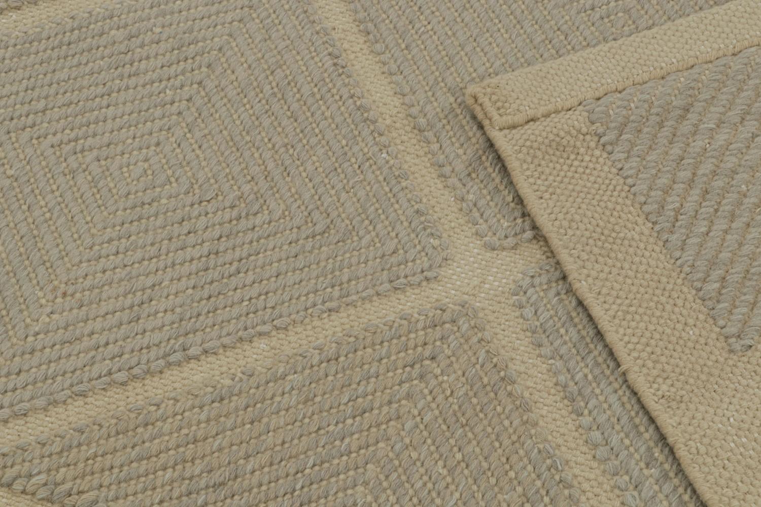 Custom Scandinavian Rug Design in Beige-Brown