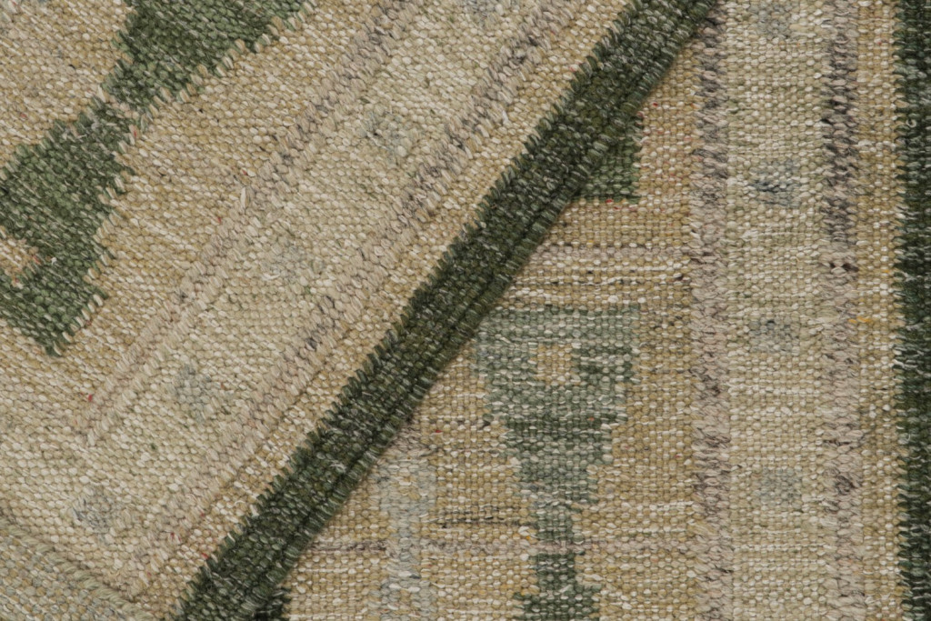 Custom Scandinavian Kilim Rug with Hourglass Patterns