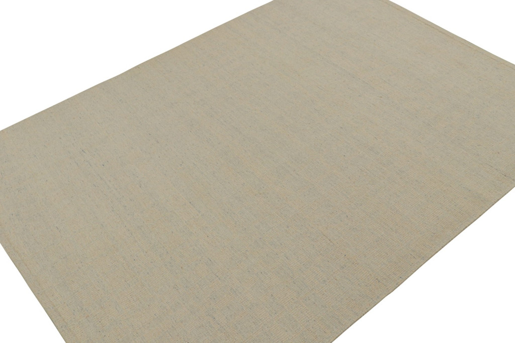 Scandinavian Kilim rug in Beige & Blue