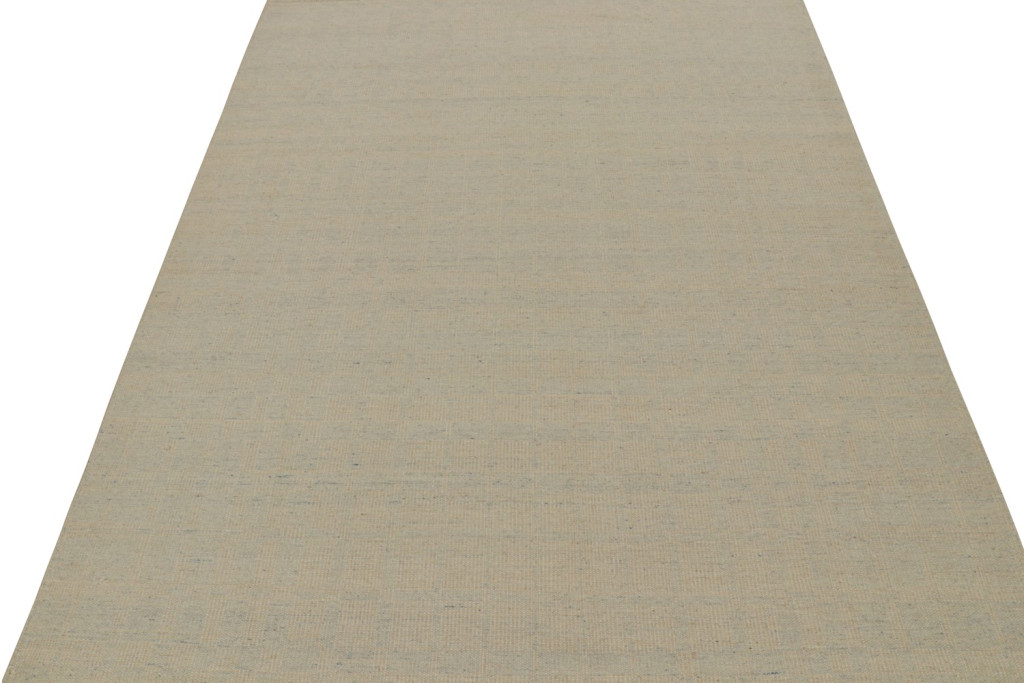 Scandinavian Kilim rug in Beige & Blue
