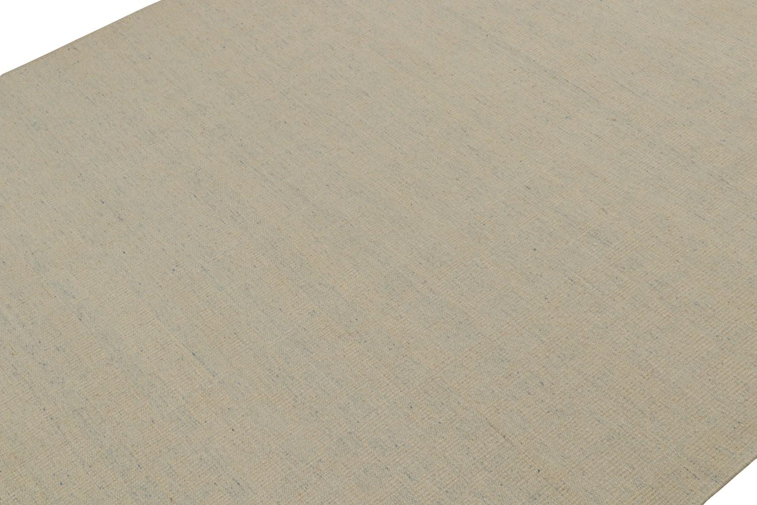 Scandinavian Kilim rug in Beige & Blue