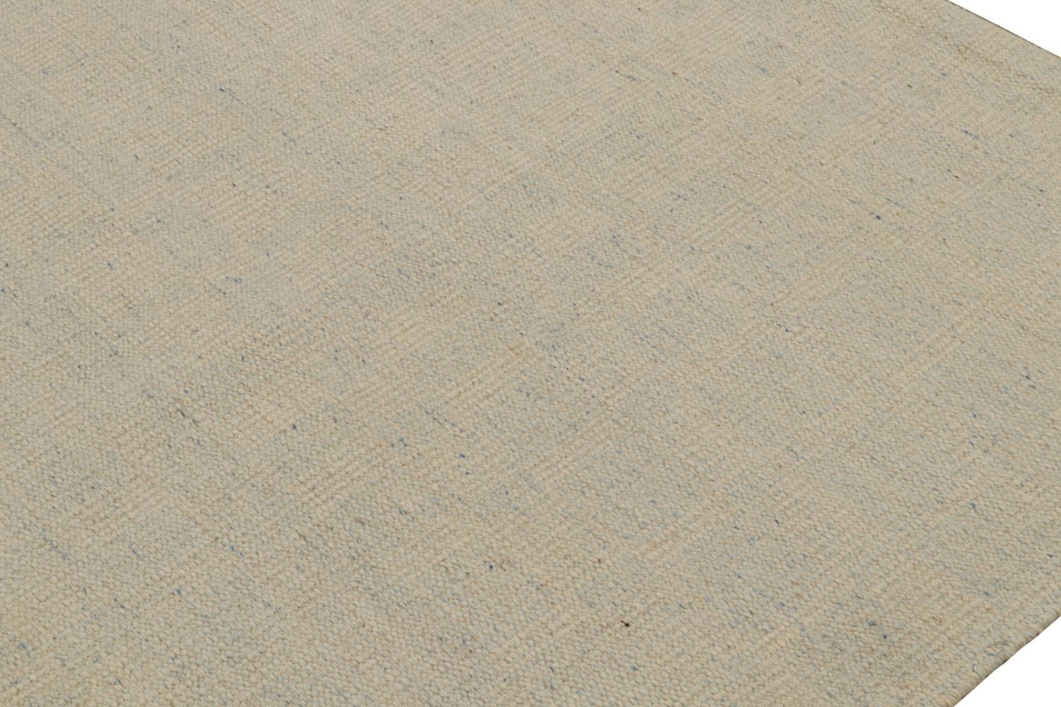 Scandinavian Kilim rug in Beige & Blue