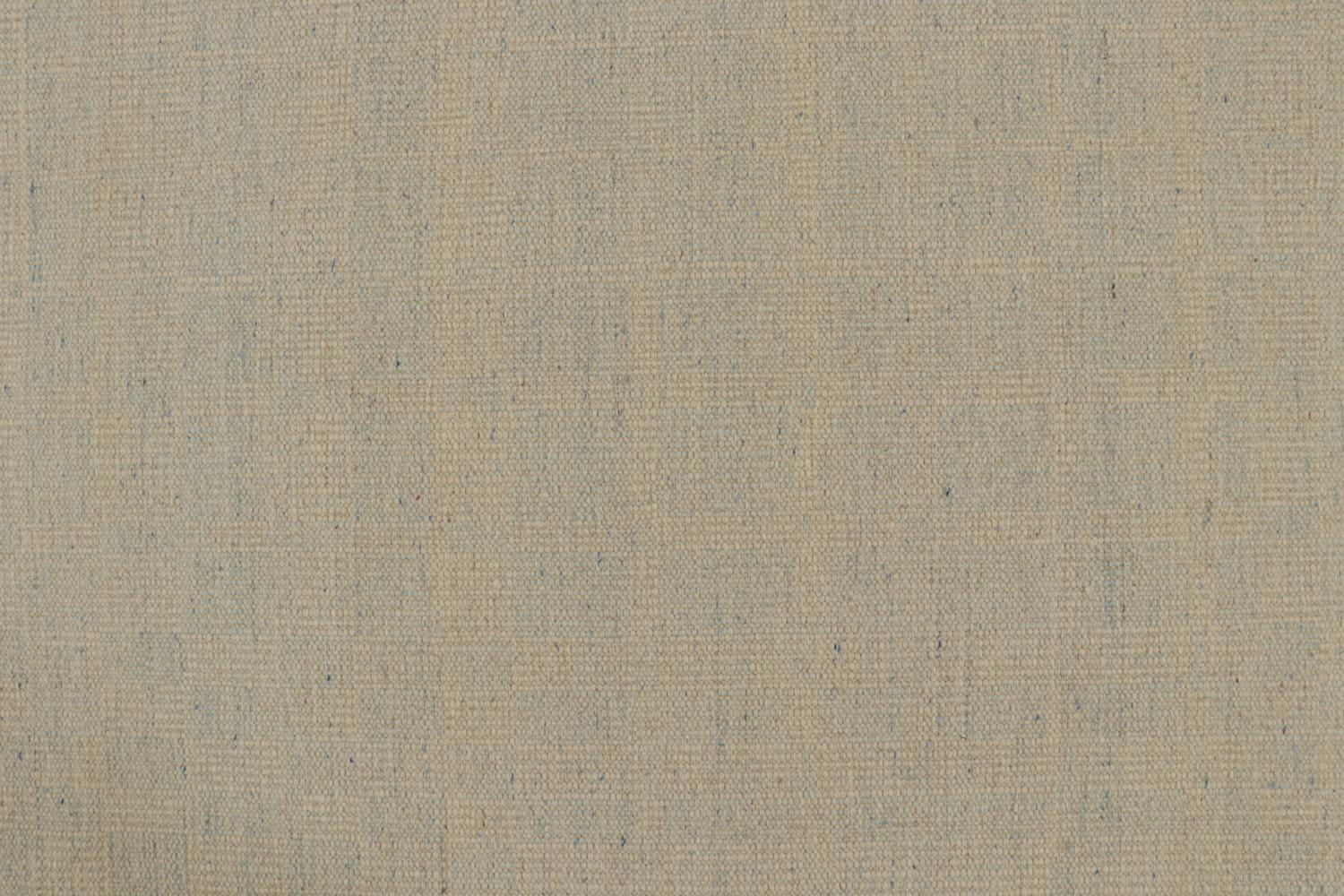 Scandinavian Kilim rug in Beige & Blue