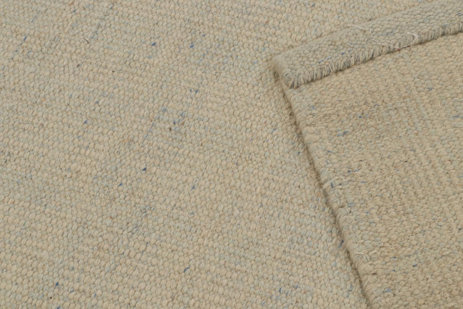 Scandinavian Kilim rug in Beige & Blue