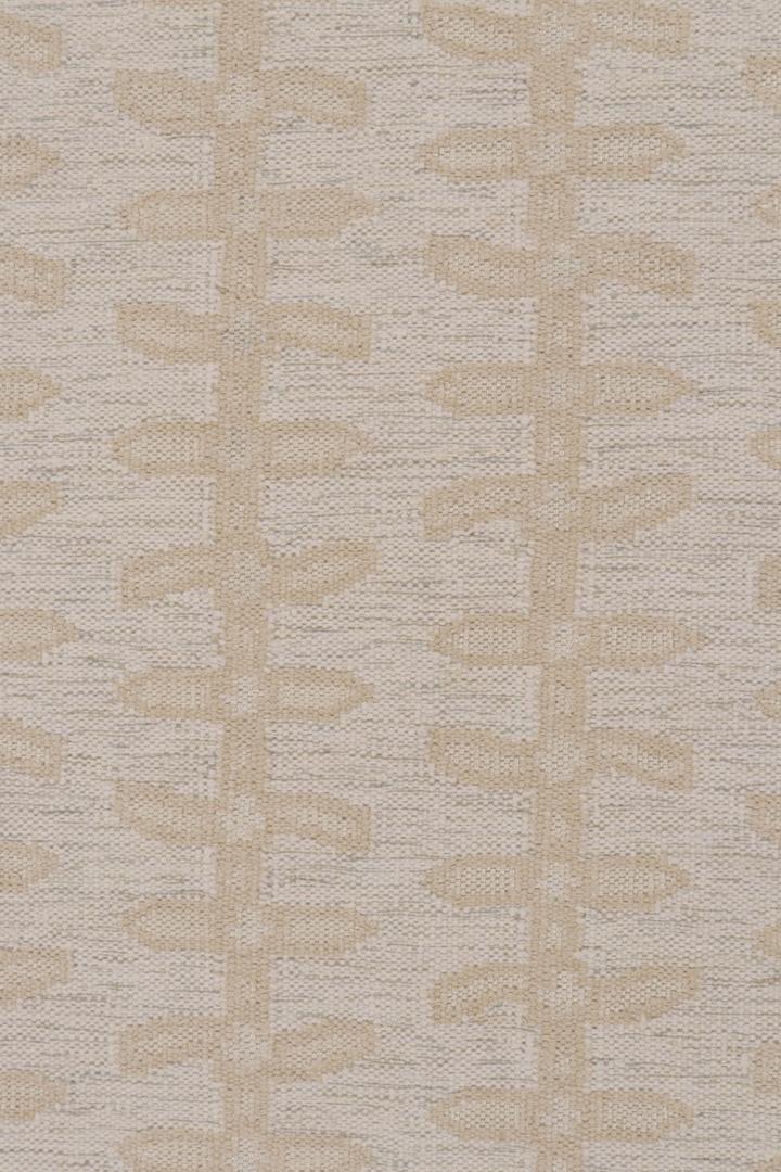 Scandinavian Kilim with Beige Floral Patterns