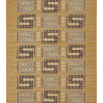 Scandinavian Kilim Rug in Gold with Geometric Pattern