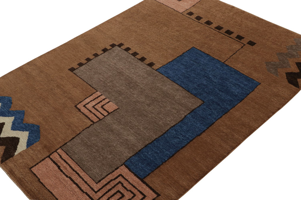 Brown French Art Deco Rug