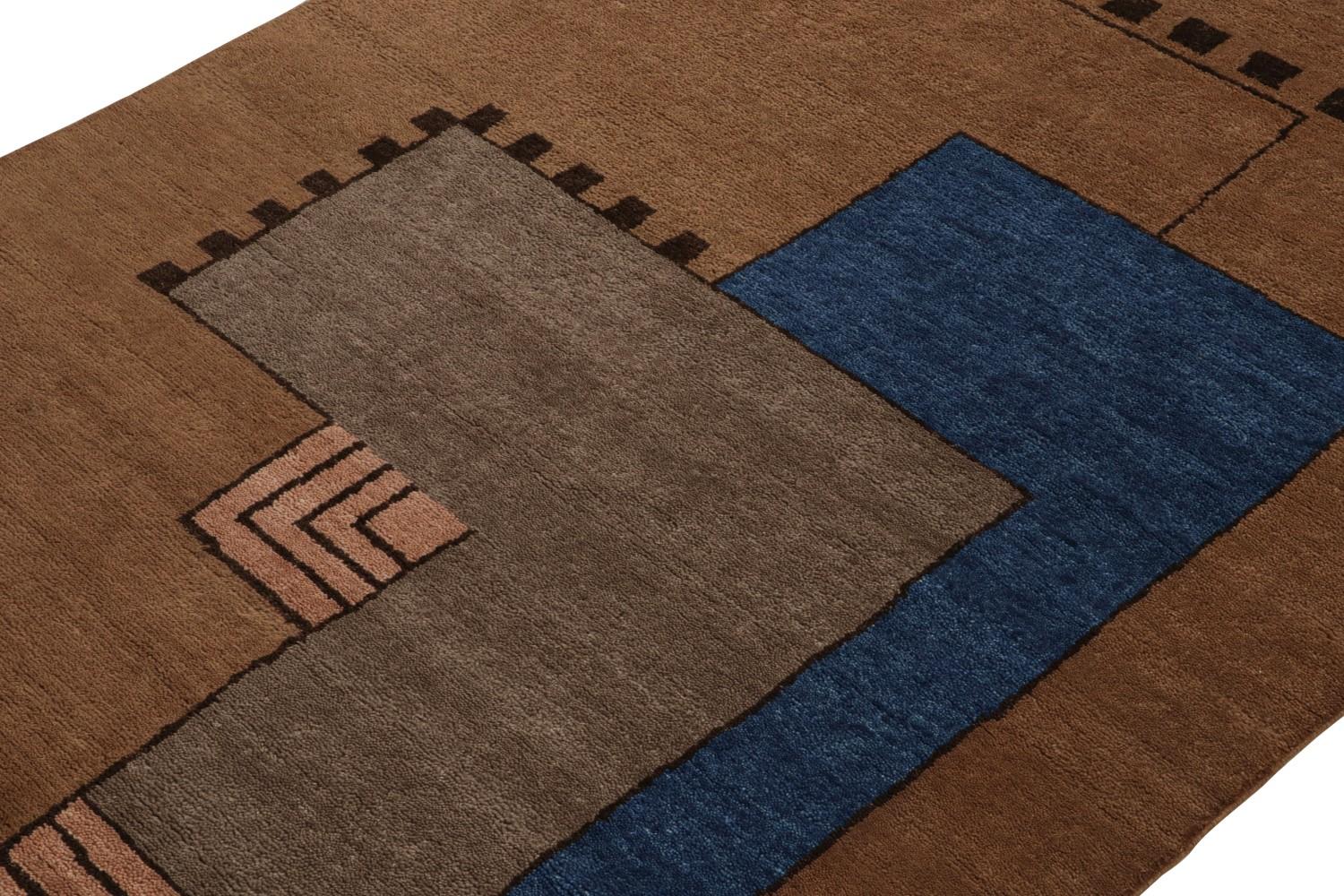Brown French Art Deco Rug