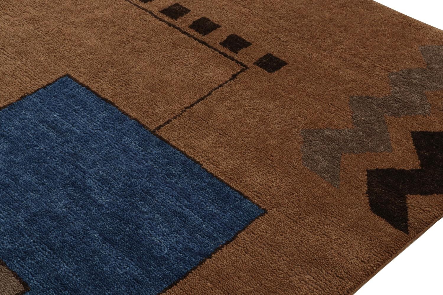 Brown French Art Deco Rug