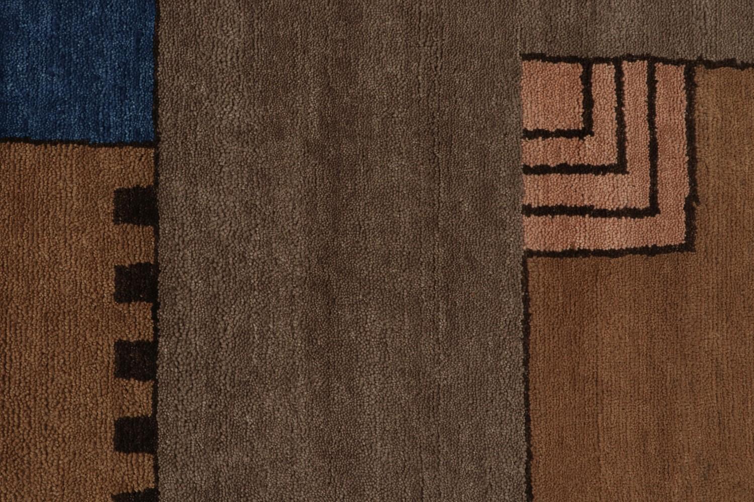 Brown French Art Deco Rug