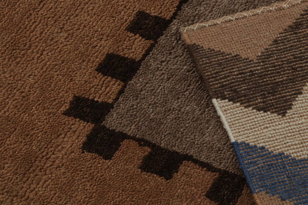 Brown French Art Deco Rug