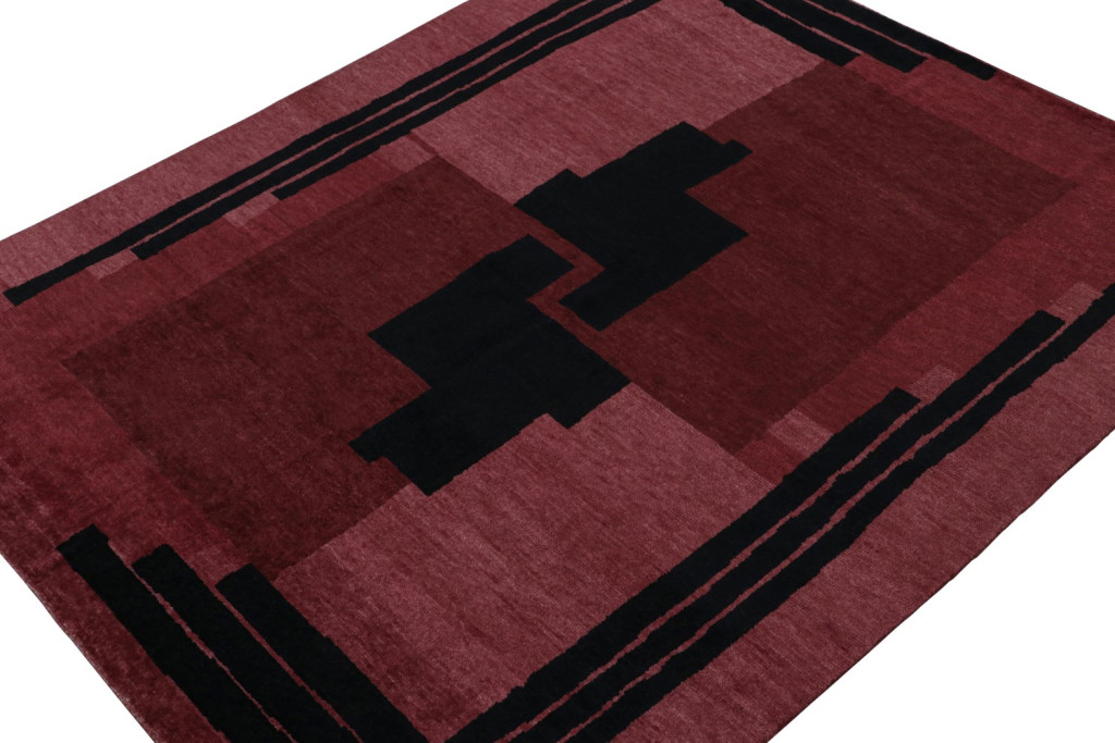 Bordeaux French Art Deco Rug