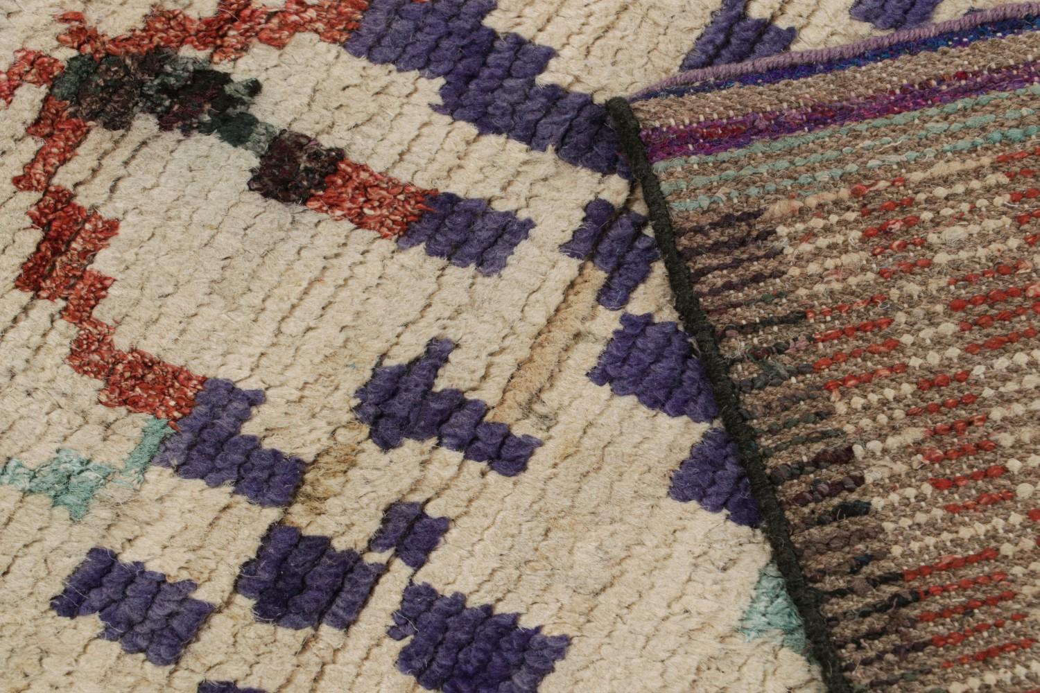 Moroccan Rug with vibrant Geometric Patterns
