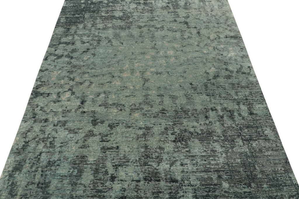 Modern Abstract Rug in Green