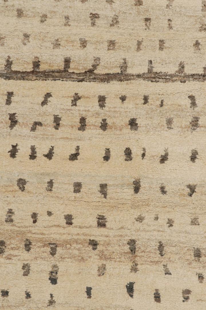 Beige Modern Rug with Abstract Dots Pattern