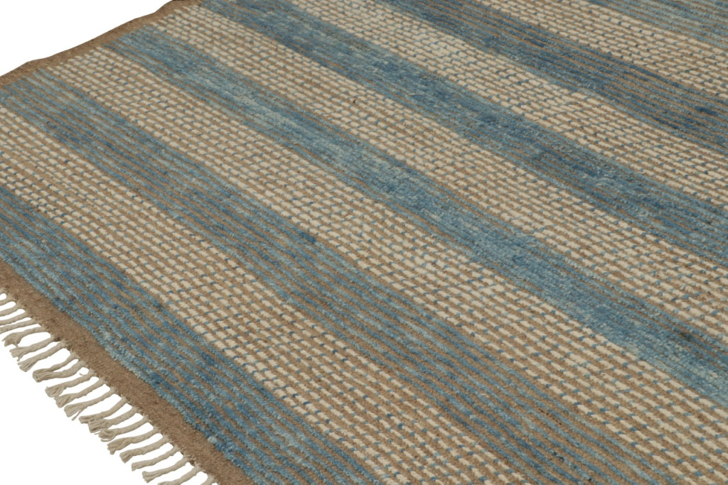Beige and Blue Moroccan rug