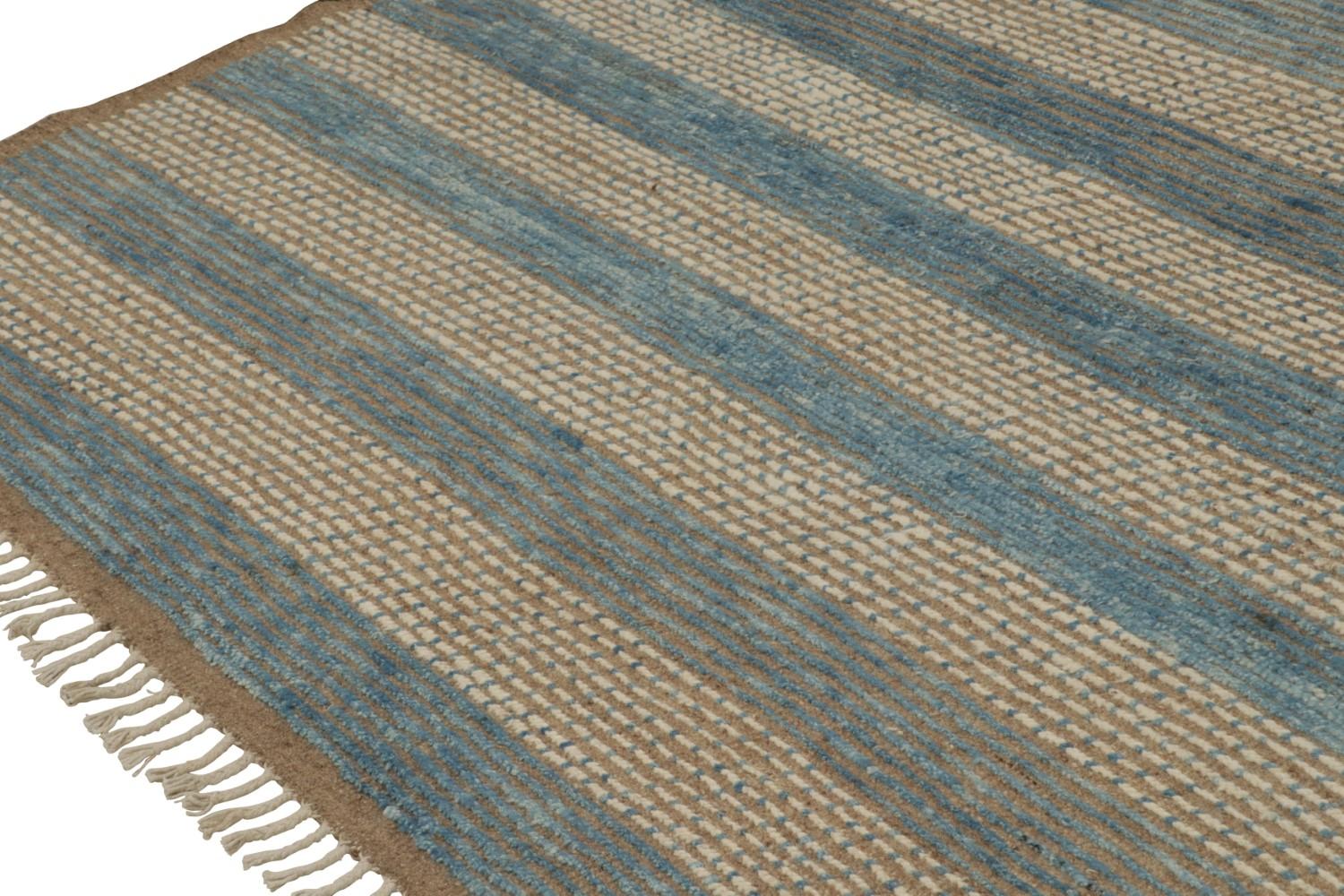 Beige and Blue Moroccan rug