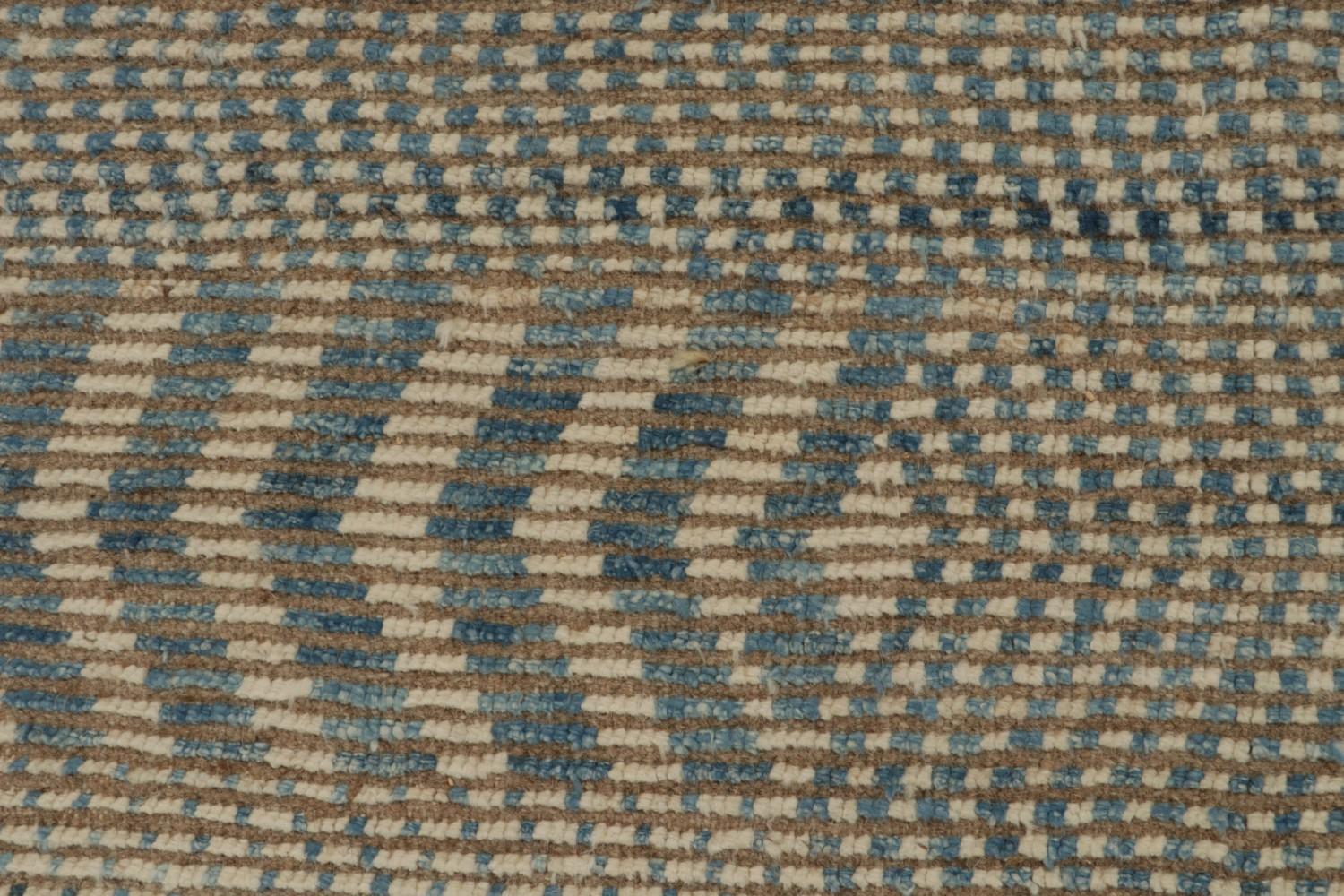 Beige and Blue Moroccan rug