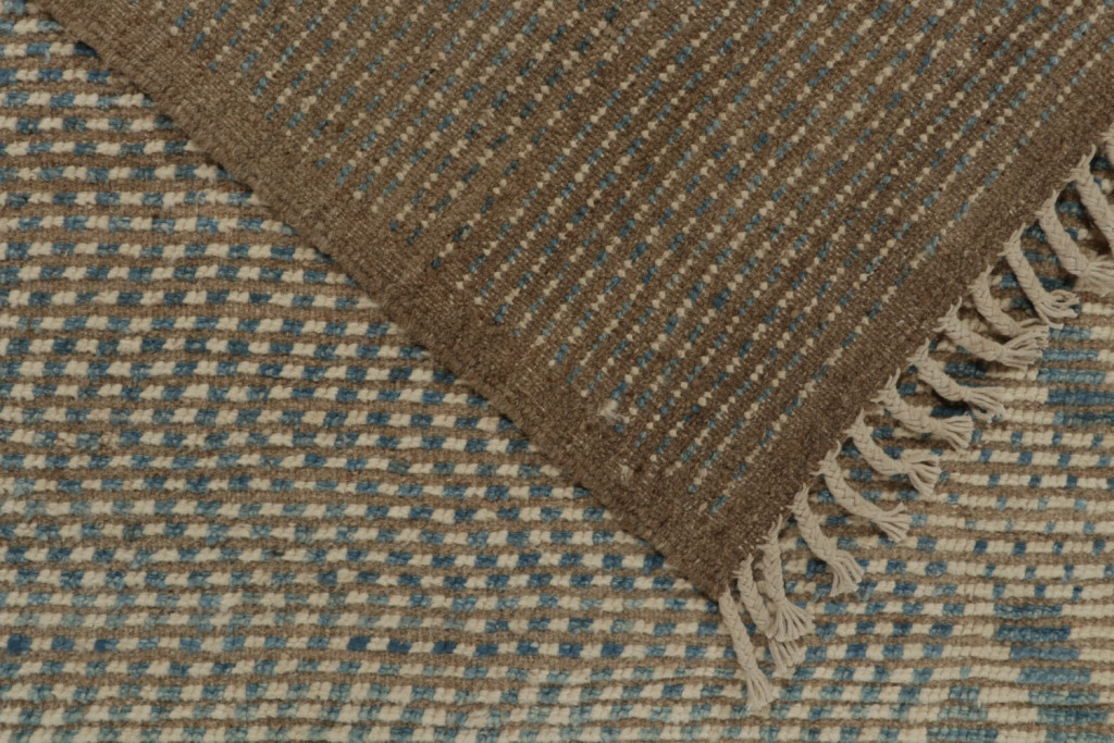 Beige and Blue Moroccan rug