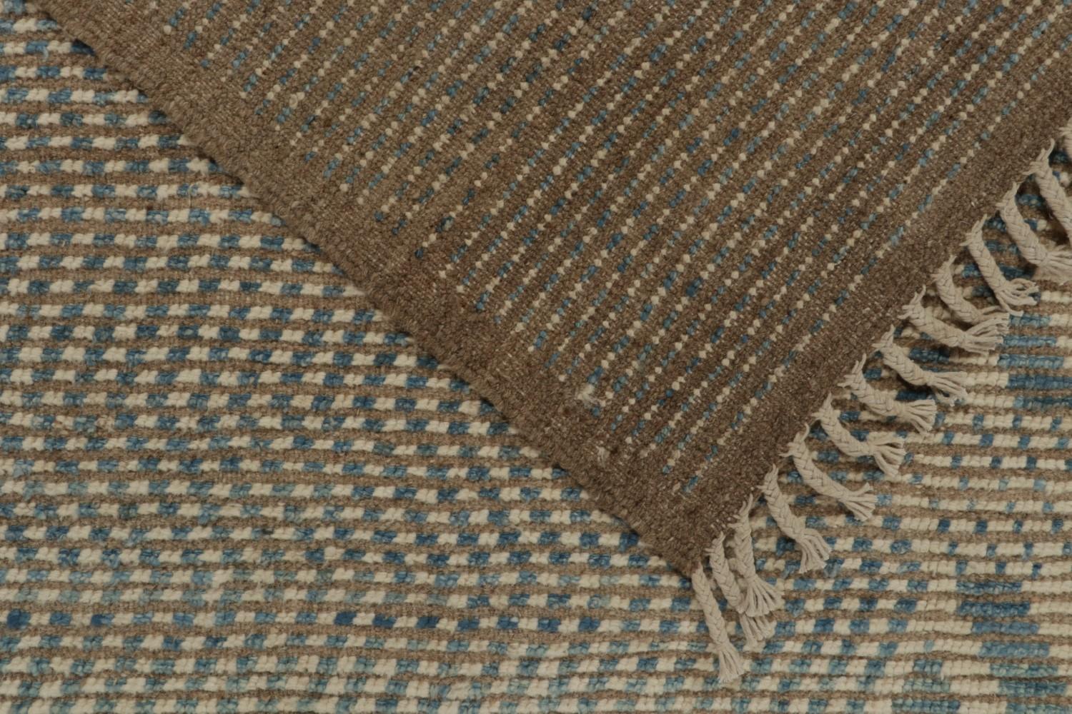 Beige and Blue Moroccan rug