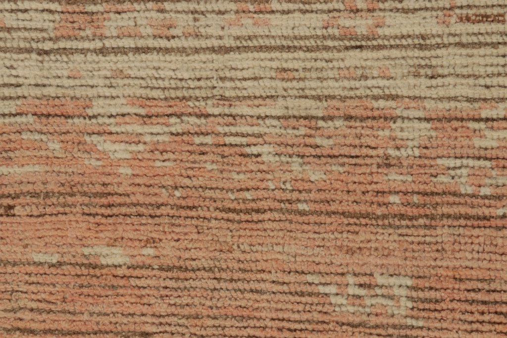 Beige-Brown and Pink Moroccan rug