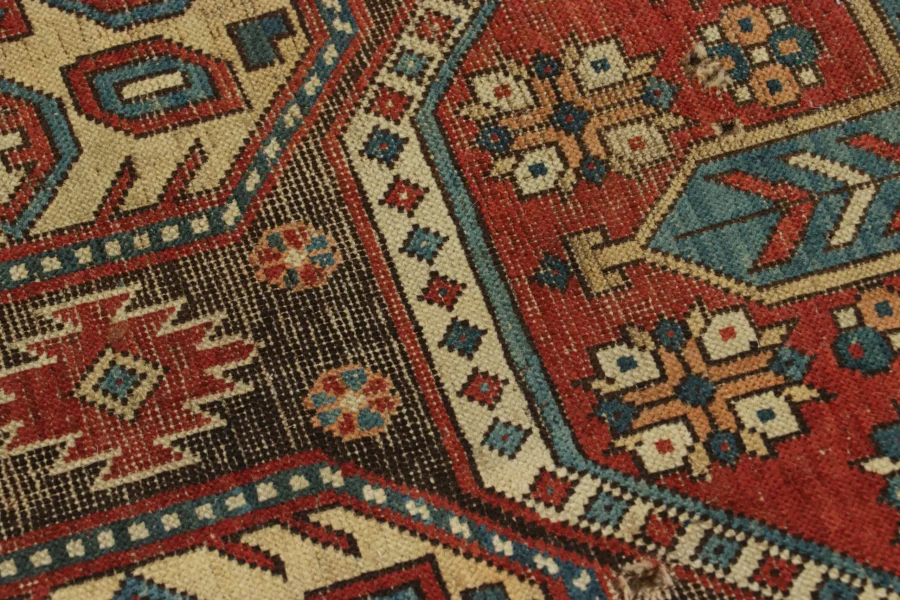 Antique Kazak Medallion Tribal Rug