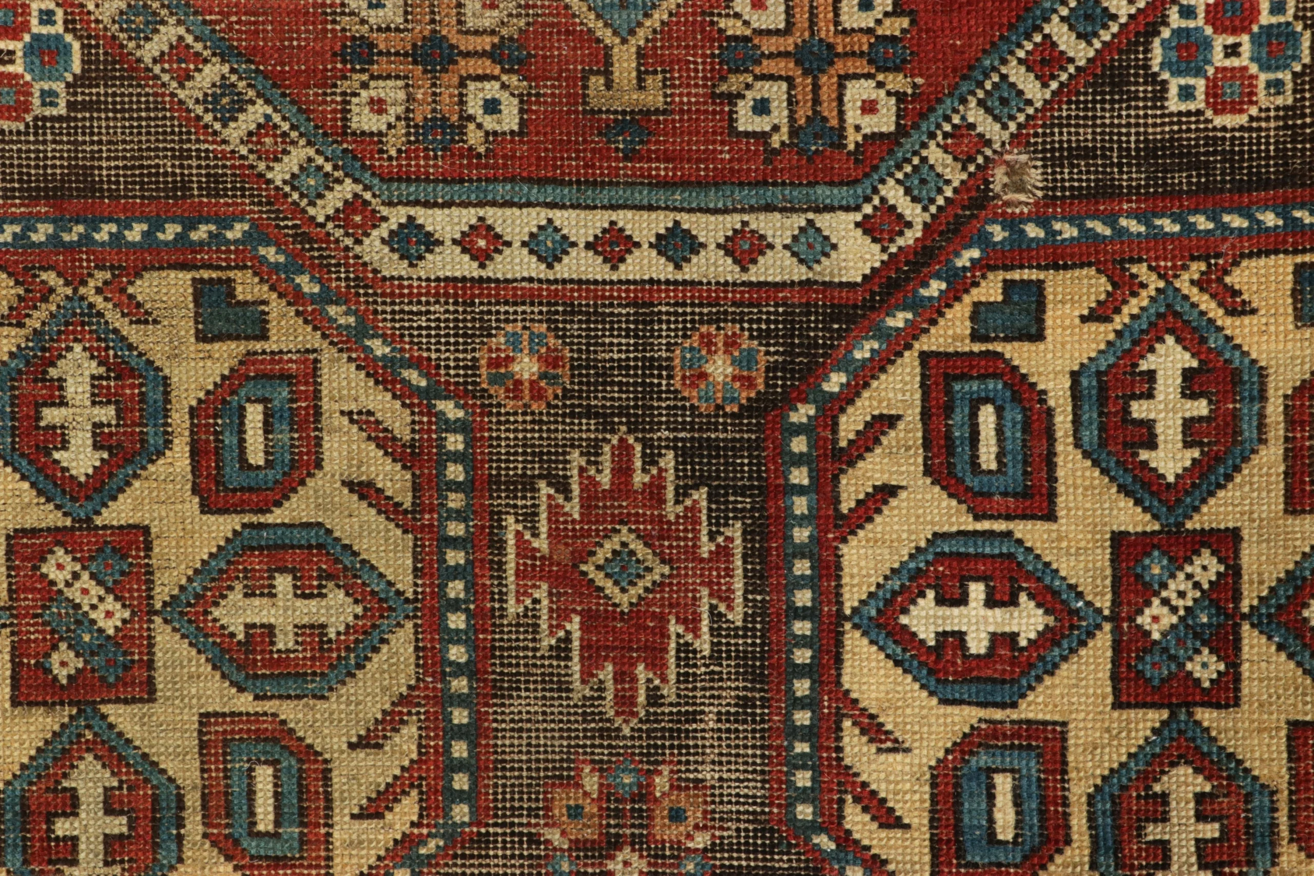 Antique Kazak Medallion Tribal Rug