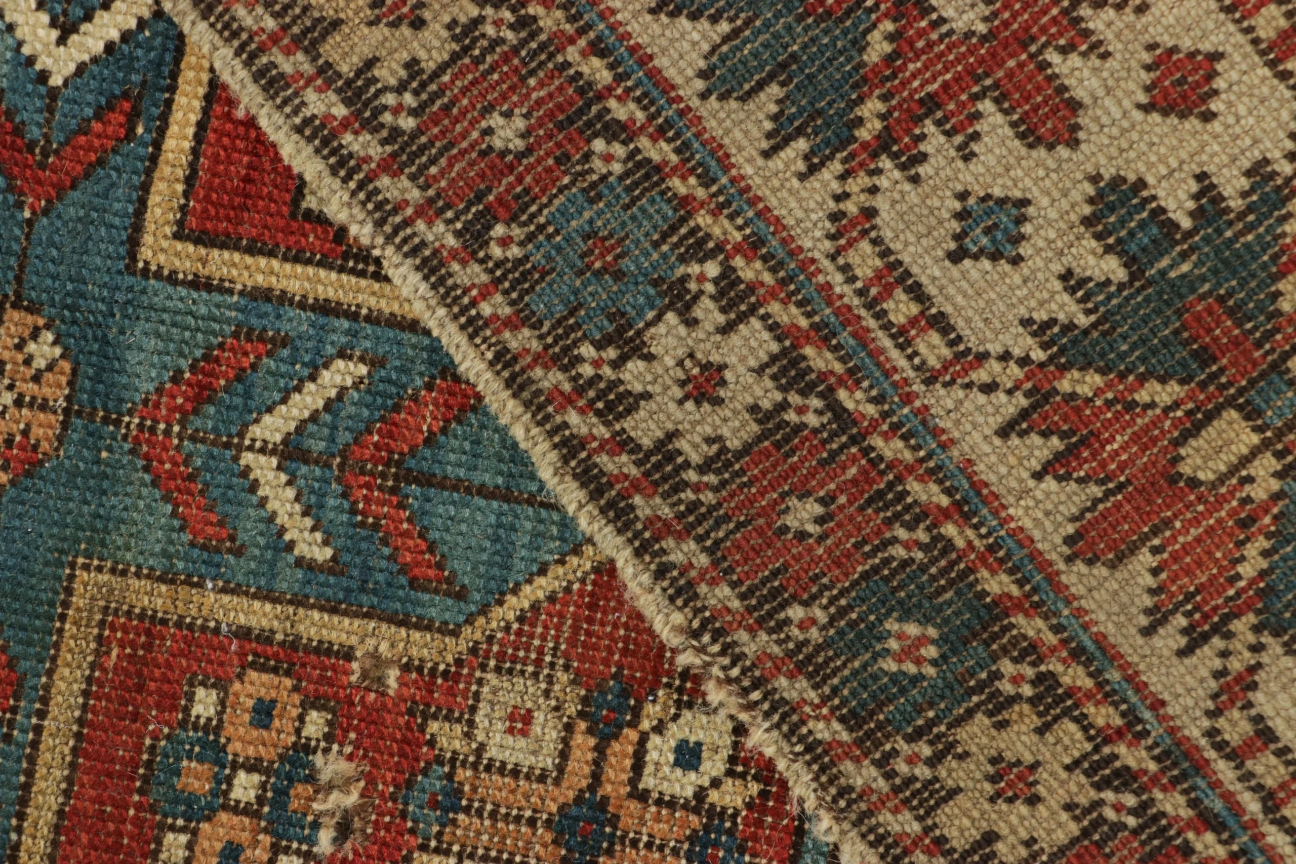 Antique Kazak Medallion Tribal Rug